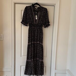 Max Studio Black Floral Maxi Dress